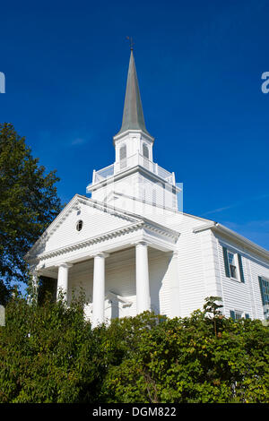Bar Harbor Congregational Church in Bar Harbor, Maine, New England, USA Stock Photo