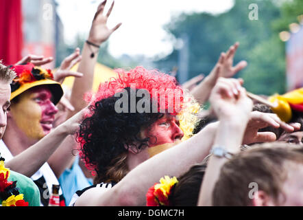 German fans at the Soccer World Cup Stock Photo