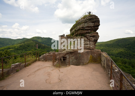 Wissembourg, France, the medieval castle rock Fleckenstein Stock Photo