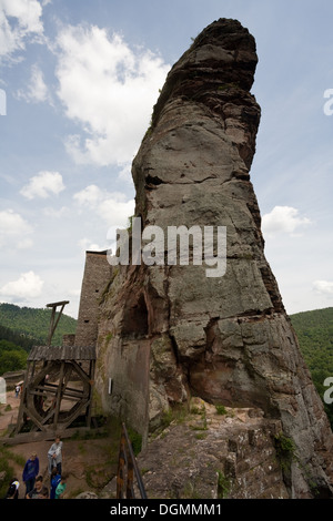 Wissembourg, France, the medieval castle rock Fleckenstein Stock Photo