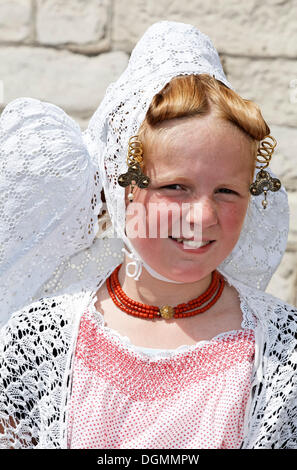 Girl wearing traditional costume of the Zeeland province, Middelburg ...