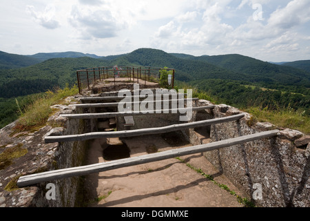 Wissembourg, France, the medieval castle rock Fleckenstein Stock Photo