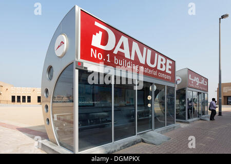 Air-conditioned bus shelters, Dubai, United Arab Emirates, Middle East, Asia Stock Photo