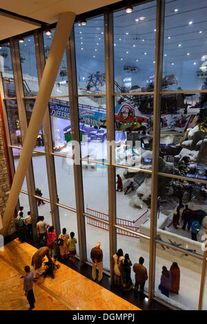 Ski Dubai, indoor ski slope in the shopping centre, Mall of the Emirates, Dubai, United Arab Emirates, Middle East, Asia Stock Photo