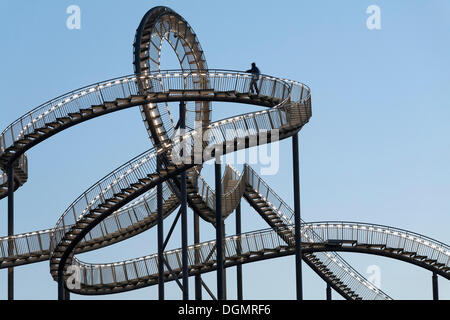 Tiger & Turtle - Magic Mountain, landmark, accessible sculpture shaped like a roller coaster, Angerpark, Angerhausen, Duisburg Stock Photo