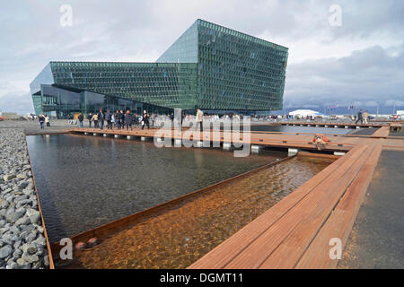 The new Harpa concert hall in Reykjavik, Iceland, Europe Stock Photo