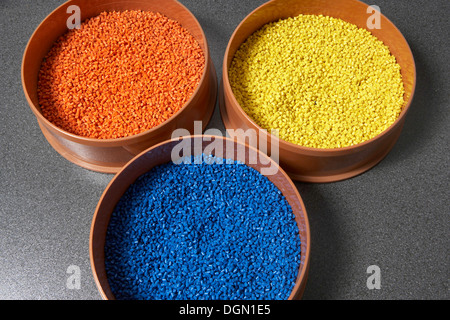 Plastic materials used for industrial equipment. Stock Photo