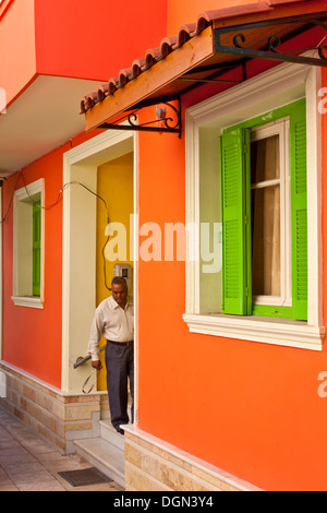 Colourful House, Zakynthos Town, Zakynthos (Zante) Island, Greece Stock Photo