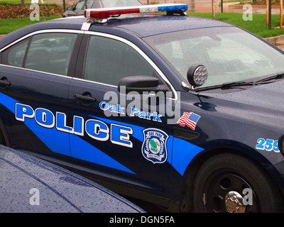 Oak Park Police car, Oak Park, Michigan, USA Stock Photo