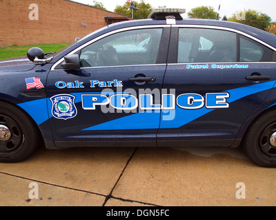 Oak Park Police car, Oak Park, Michigan, USA Stock Photo