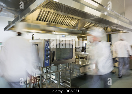 Team of chefs working in a commercial kitchen Stock Photo