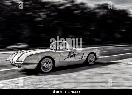 Corvette convertible, classic car, picture manipulation, Berlin Stock Photo