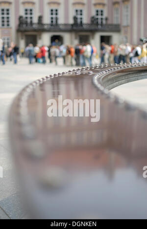 Railing of a fountain, Prague, Czech Republic, Europe Stock Photo