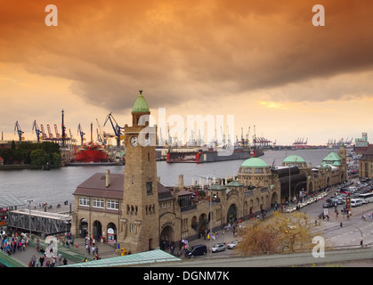 Hamburg Landungsbruecken - St. Pauli Landing Stages 01 Stock Photo