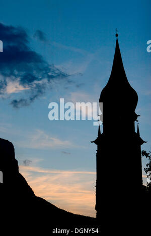Church tower in St. Pauls, Eppan, province of Bolzano-Bozen, Italy, Europe Stock Photo