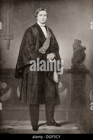 Albert Edward, Prince of Wales, 1841 – 1910, future King Edward VII, seen here as an undergraduate at Oxford. Stock Photo