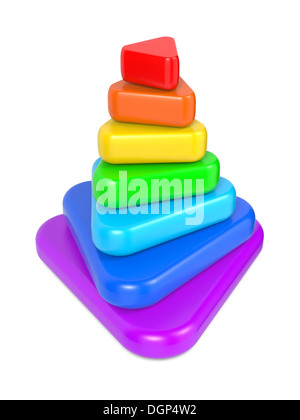 Color Layered Pyramid. Stock Photo