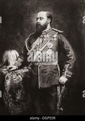 Edward Prince of Wales, future Edward VII , 1841 – 1910. At the time of his visit to India in 1875 -6. Stock Photo