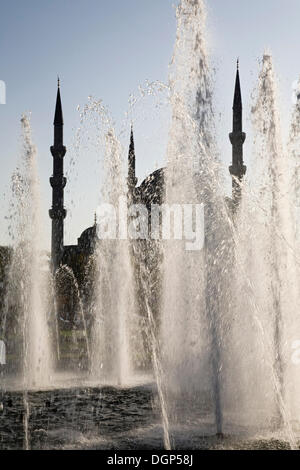 BACKLIT FOUNTAIN & BLUE MOSQUE SULTAN AHMET CAMII SULTANAHMET ISTANBUL ...