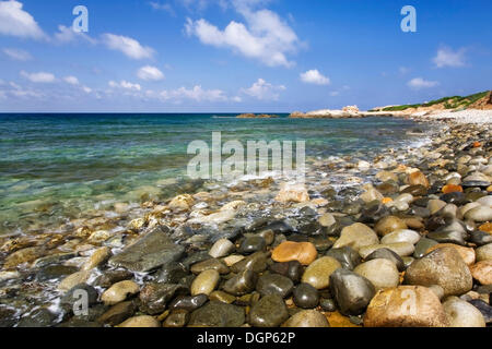 Bay of Buggerru on the west coast of Sardinia, Iglesiente Province, Sardinia, Italy, Europe Stock Photo