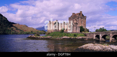 Eilean Donan Castle near Dornie, Western Ross, Loch Alsh, Highlands, Scotland, United Kingdom, Europe Stock Photo