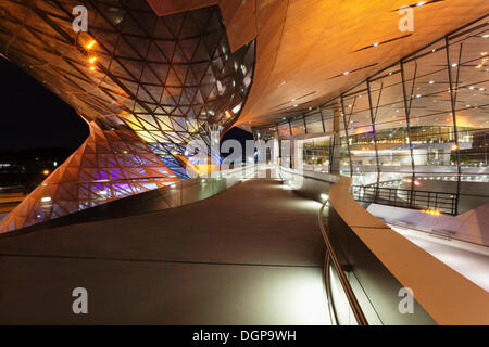 BMW Welt on Mittleren Ring, the central ring road near the Olympic Centre, Munich, Upper Bavaria, Bavaria Stock Photo