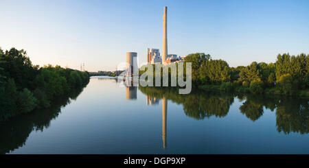 Power plant on the Neckar river Heilbronn, Baden-Wuerttemberg Stock Photo