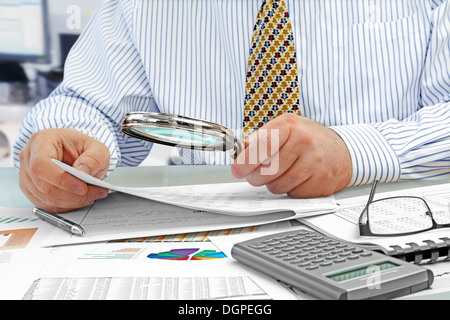 Analyzing Data in the Office Stock Photo