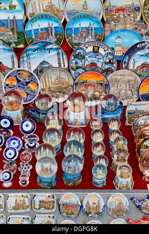 Souvenir stall in the street, Sultanahmet historic district, Istanbul, Turkey, Europe, PublicGround Stock Photo