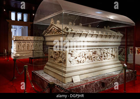 Alexander Sarcophagus, Istanbul Archaeology Museum, Sarayburnu, Istanbul, European side, Istanbul Province, Turkey Stock Photo