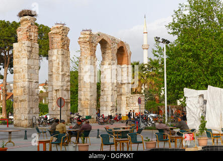 Byzantine aqueduct in the city centre, Selçuk, İzmir Province, Aegean Region, Turkey Stock Photo
