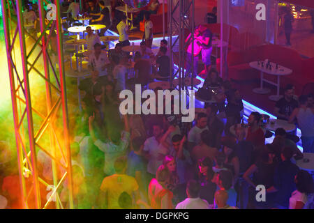 Bistro Bellman nightclub in the town centre at night, Alanya, Turkish Riviera, Province of Antalya, Mediterranean Region, Turkey Stock Photo