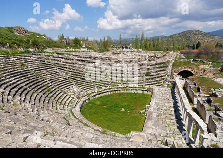 Ancient theatre, Aphrodisias, Aydin province, Aegean region, Turkey Stock Photo