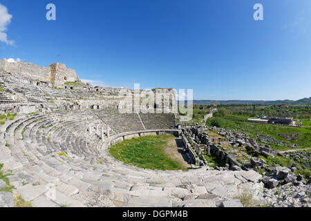 Theatre, ancient city of Miletus, Miletus, Aydin province, Aegean region, Turkey Stock Photo