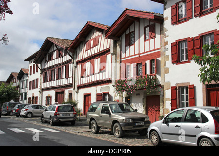 Basque village of Ainhoa Stock Photo