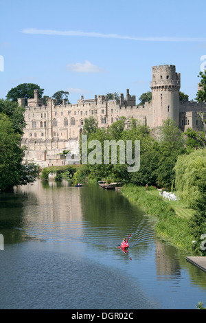 Castle from River Avon Warwick Warwickshire England UK Stock Photo