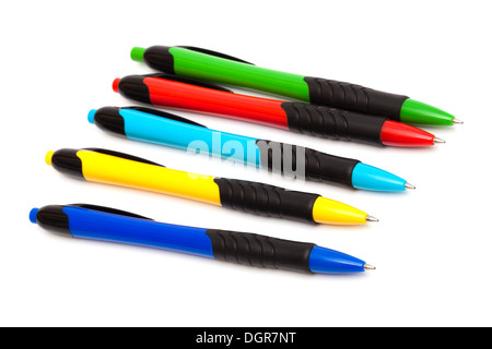 Color ballpoint pens Stock Photo