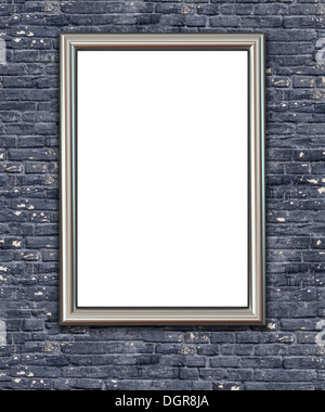 Empty Frame on Wall. Stock Photo