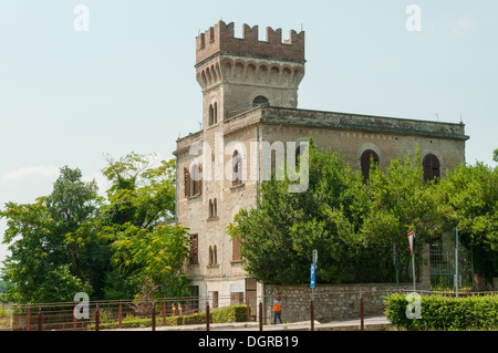 Tower at Porta Alta, Colle di Val d'Elsa, Tuscany, Italy Stock Photo