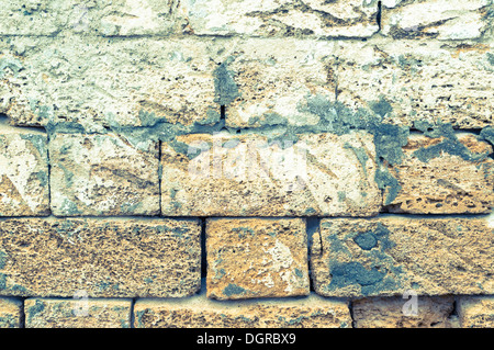 Old Wall. Tinted Background. Stock Photo