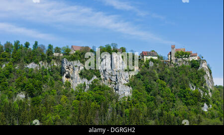 Schloss Werenwag Castle, Upper Danube Nature Park, Upper Danube Valley, Baden-Wuerttemberg Stock Photo