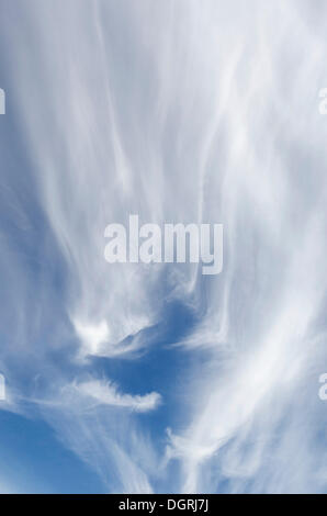 High clouds, Cirrus clouds at an altitude between 8000 to 12,000 meters Stock Photo