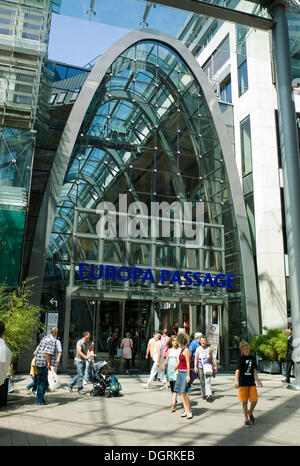 Europa Passage, a shopping arcade in downtown Hamburg Stock Photo