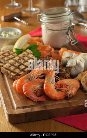 Seafood sharing platter. Stock Photo