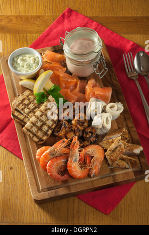 Seafood sharing platter. Stock Photo