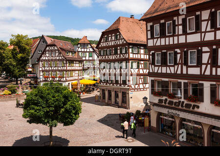 Market square, Mosbach, Odenwald, Rhein-Neckar-Kreis, Baden-Wuerttemberg, PublicGround Stock Photo