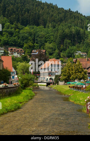 Schiltach, Schiltach River in the Kinzig Valley, Black Forest, Baden-Wuerttemberg, PublicGround Stock Photo