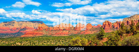 Sedona area landscape with red sandstone cliffs Stock Photo