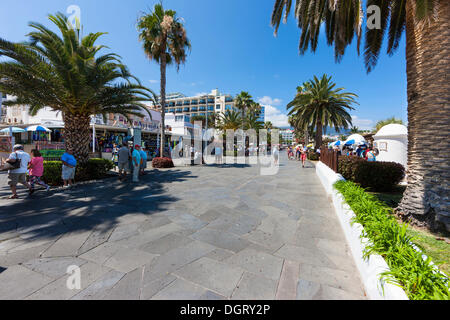 Waterfront promenade, Puerto de la Cruz, San Telmo, Puerto De La Cruz, Tenerife, Canary Islands, Spain Stock Photo