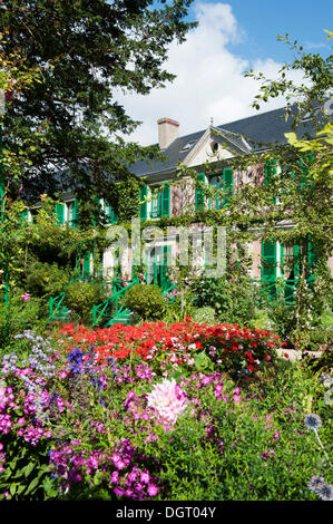 House, Claude Monet Garden, Giverny, Departement Eure, Haute-Normandie, France Stock Photo